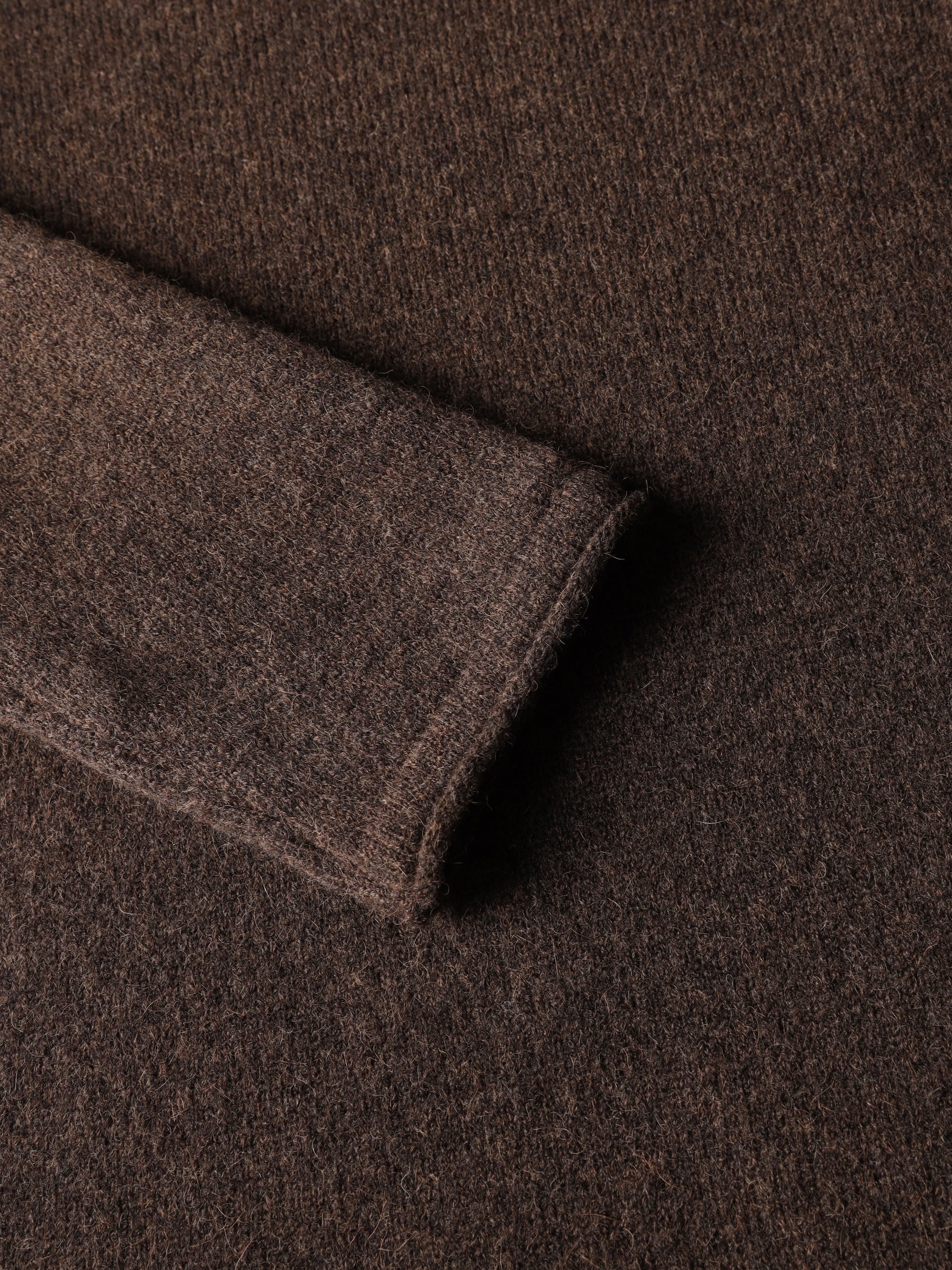 Camel wool mock-neck sweater