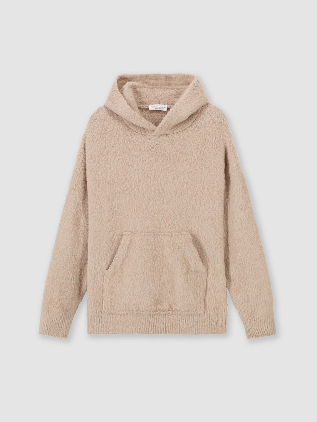 Oversized brushed hooded sweater