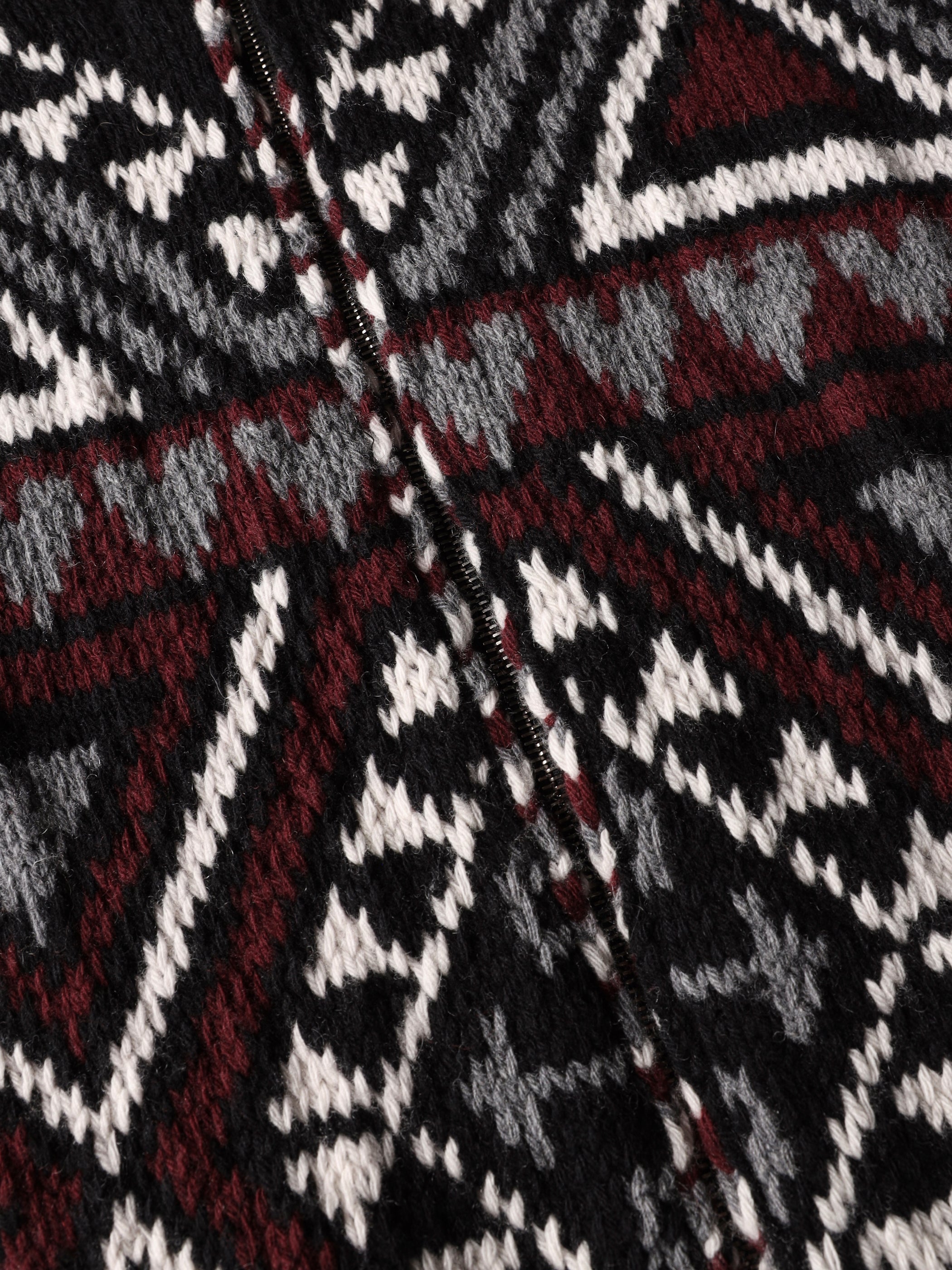 Geometric jacquard wool and cashmere jacket