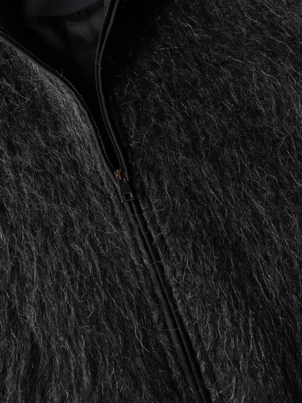 Hooded wool and alpaca jacket