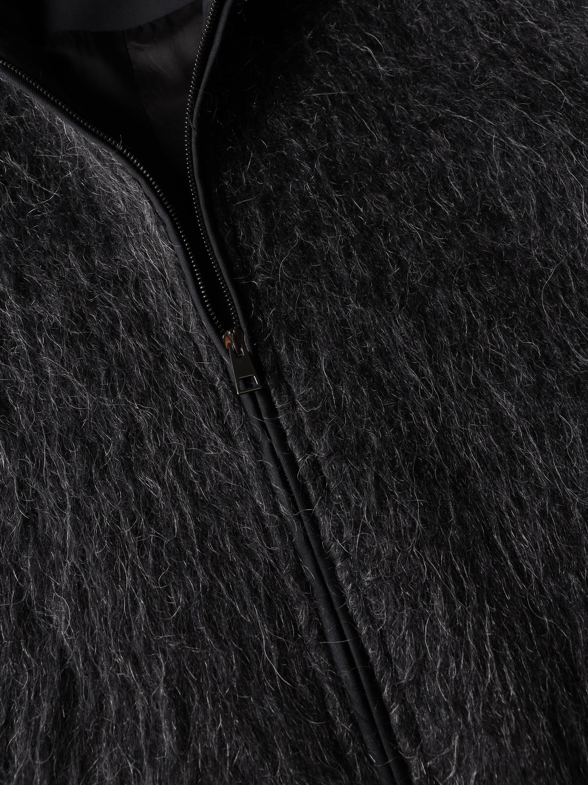 Hooded wool and alpaca jacket