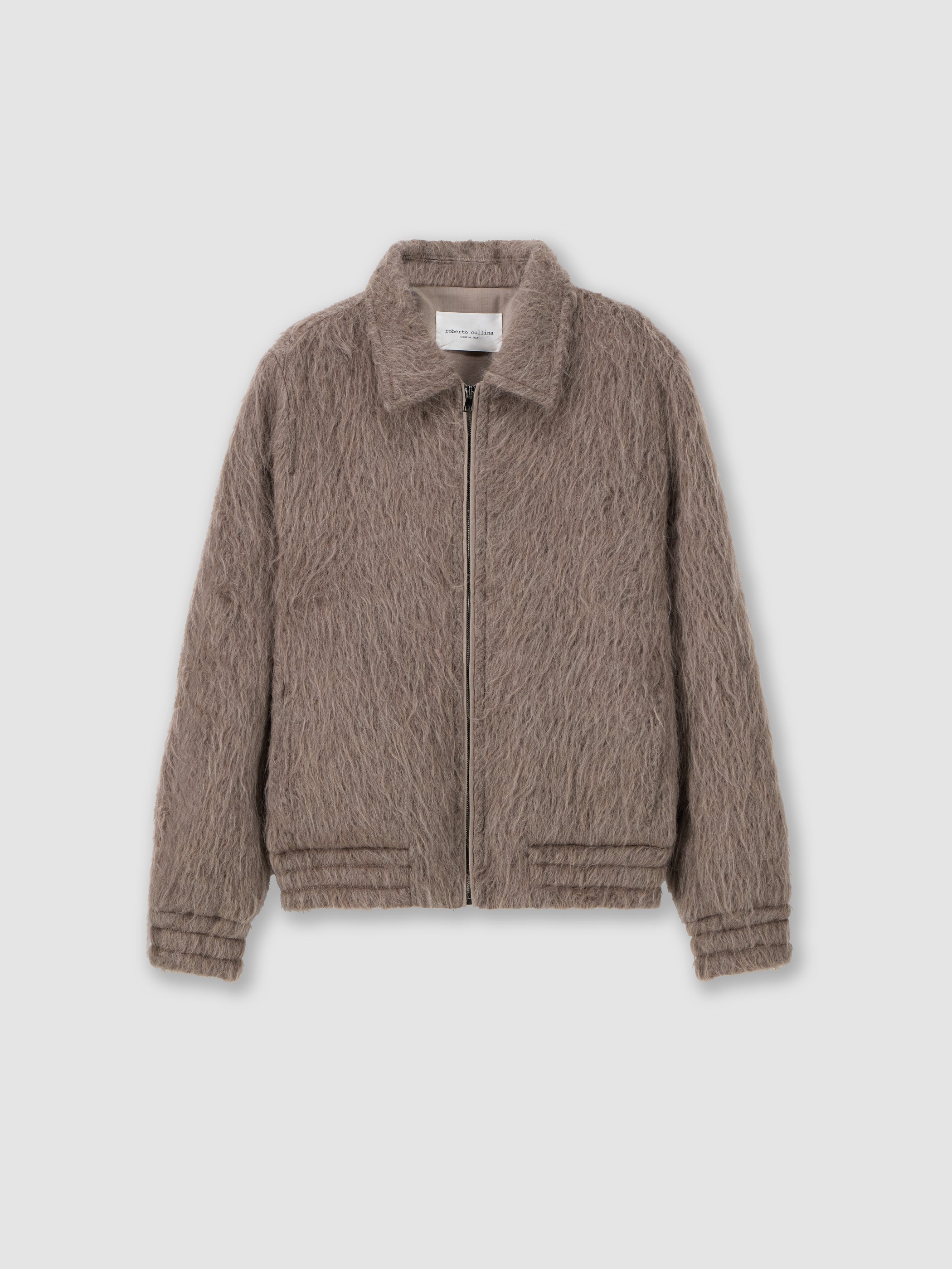 Zip-up wool and alpaca jacket