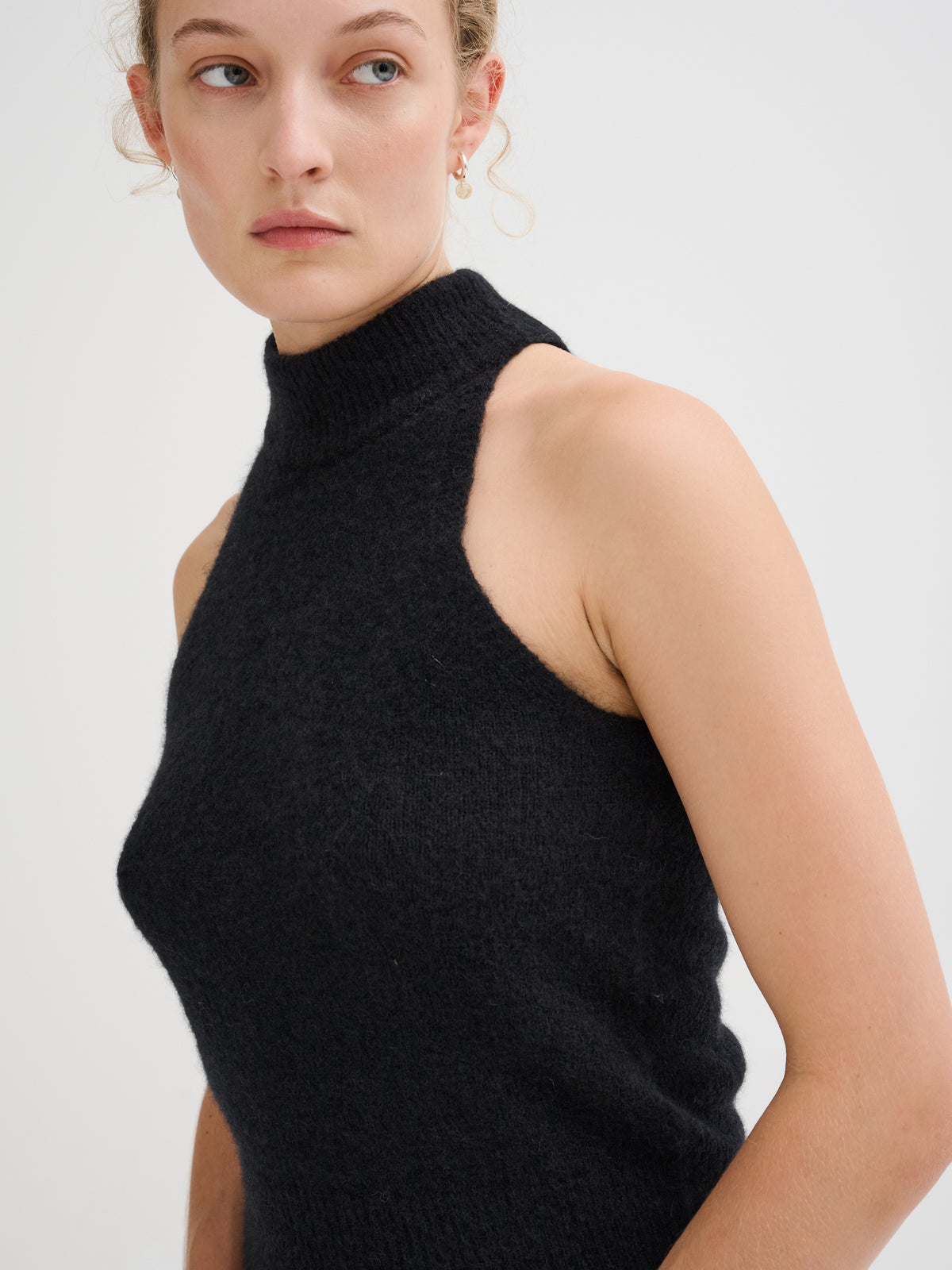 Cashmere and silk turtleneck top