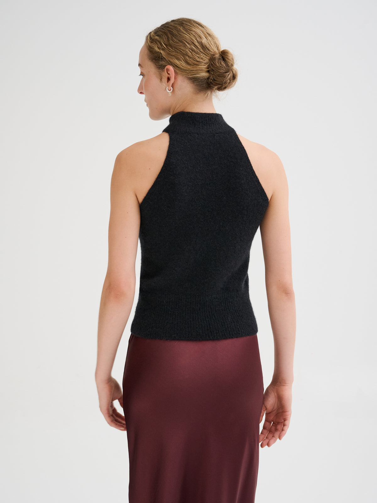 Cashmere and silk turtleneck top