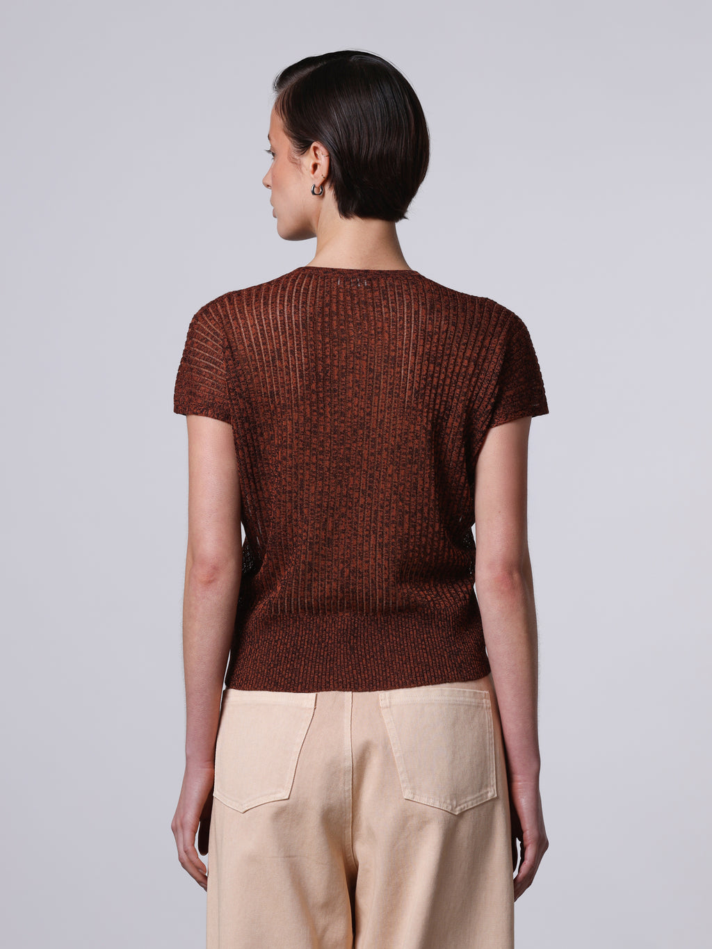 Openwork knit cardigan