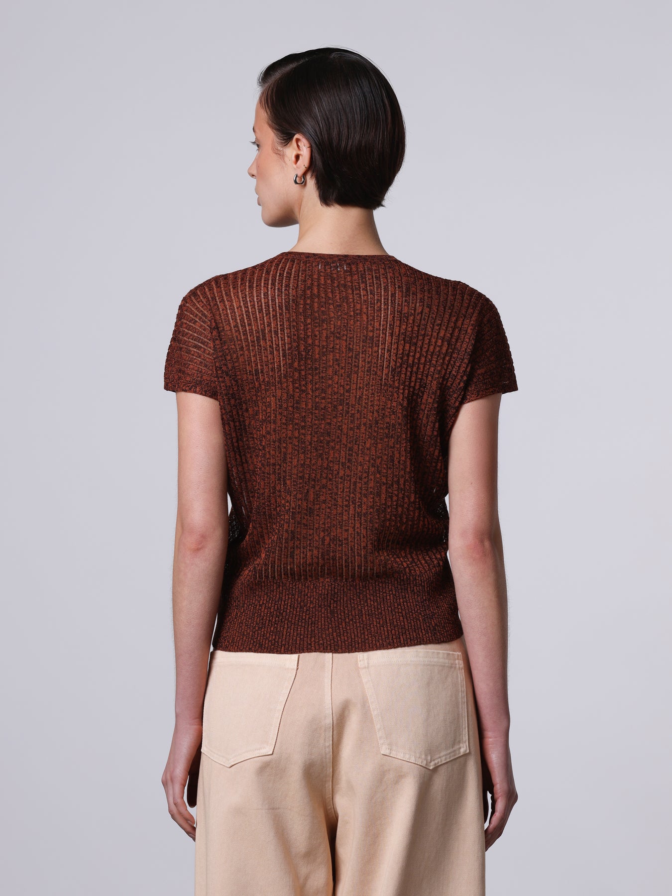 Openwork knit cardigan