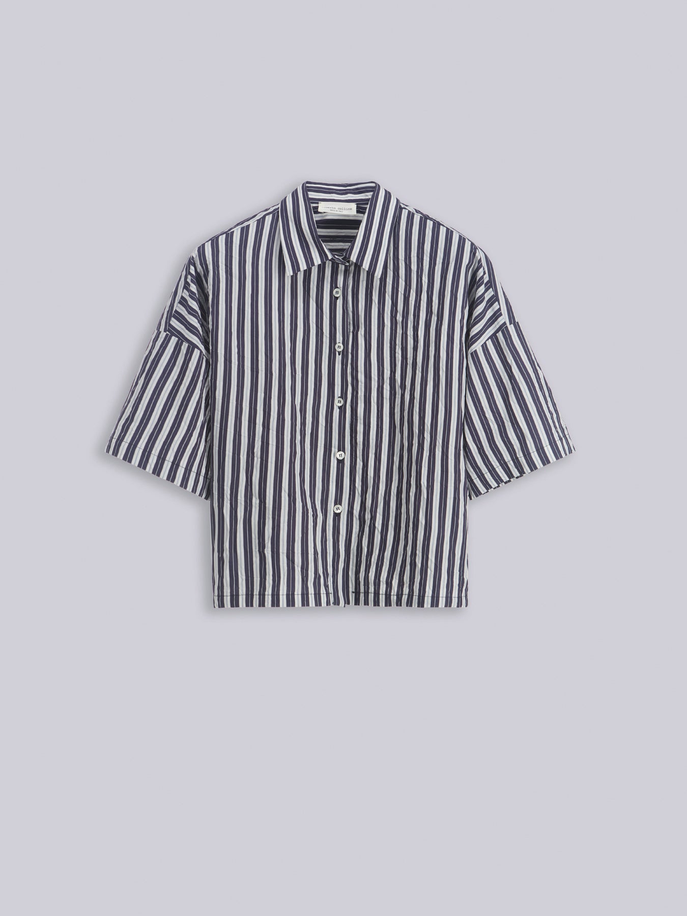 Cropped crinkled shirt