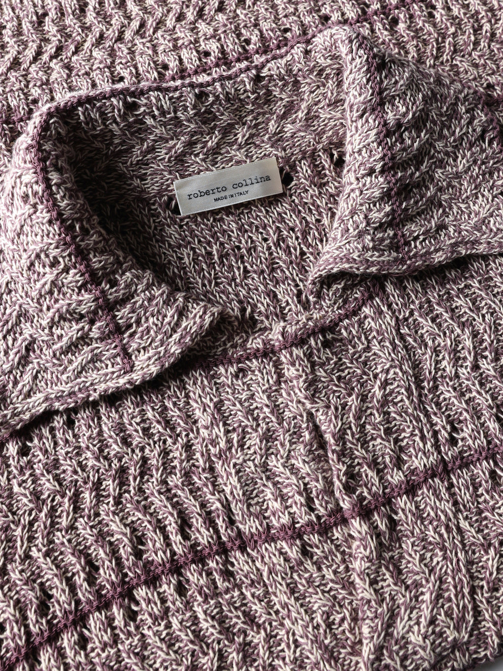 Mouliné textured knit polo