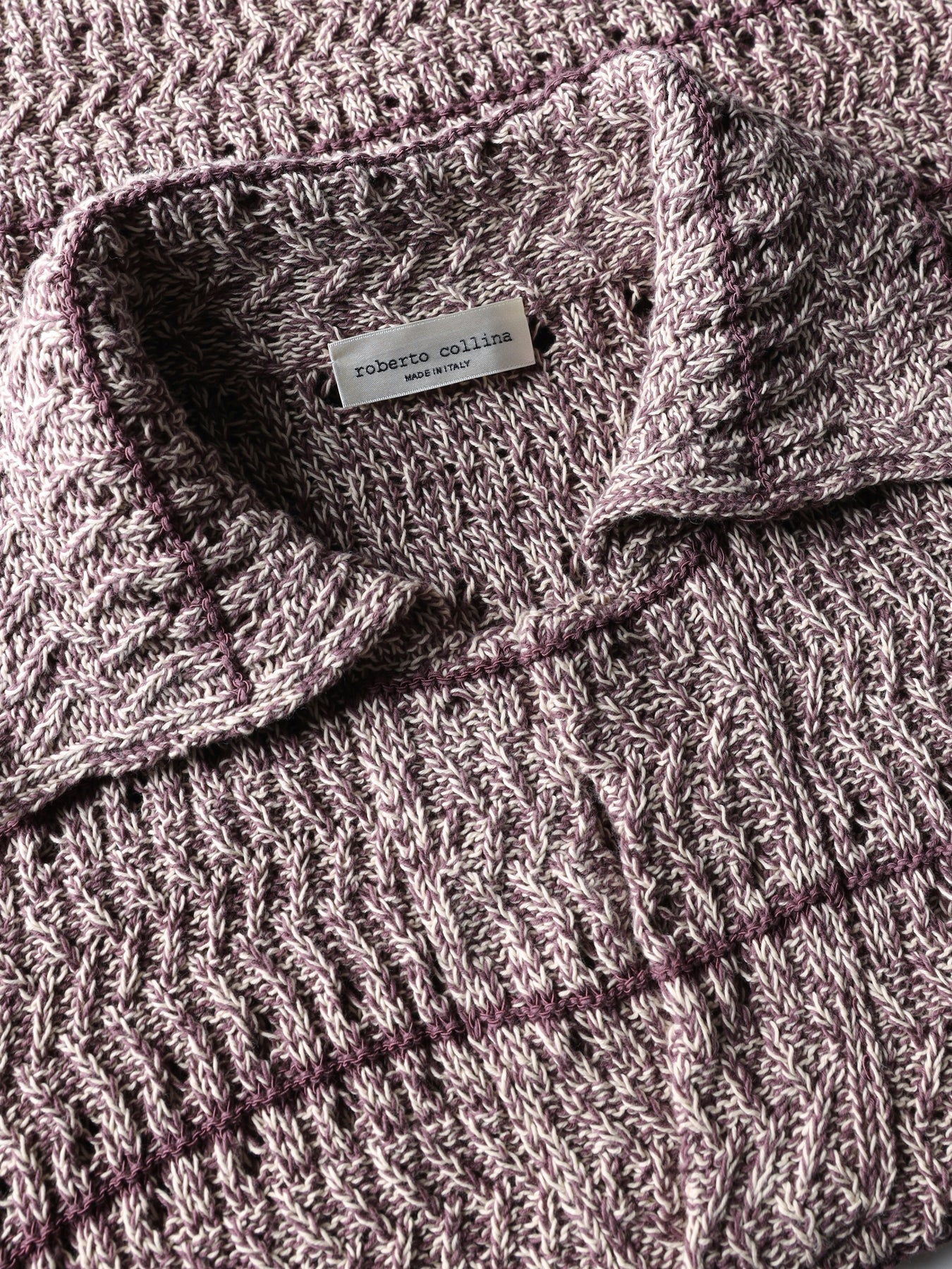 Mouliné textured knit polo