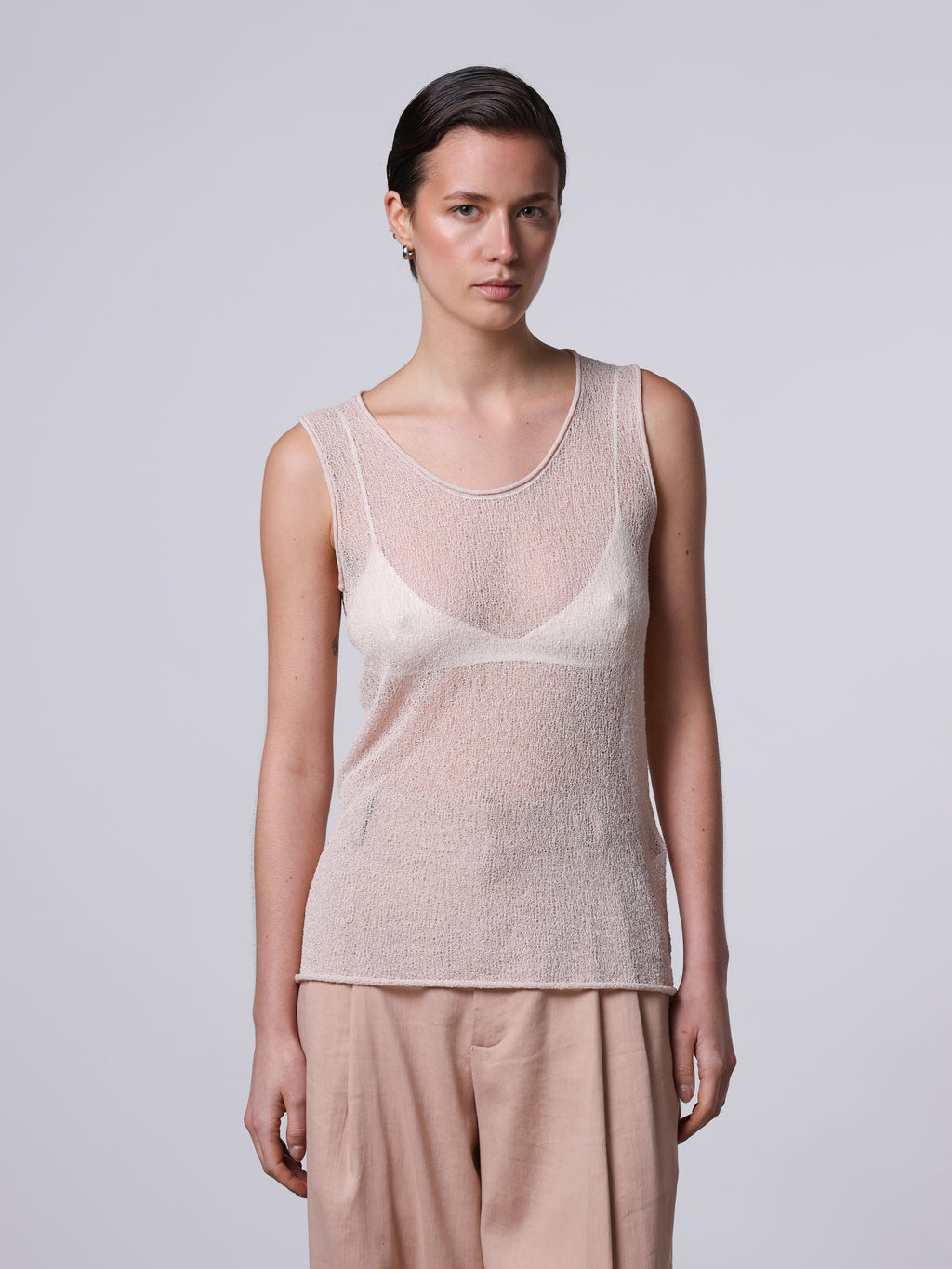 Openwork Lace-Effect top