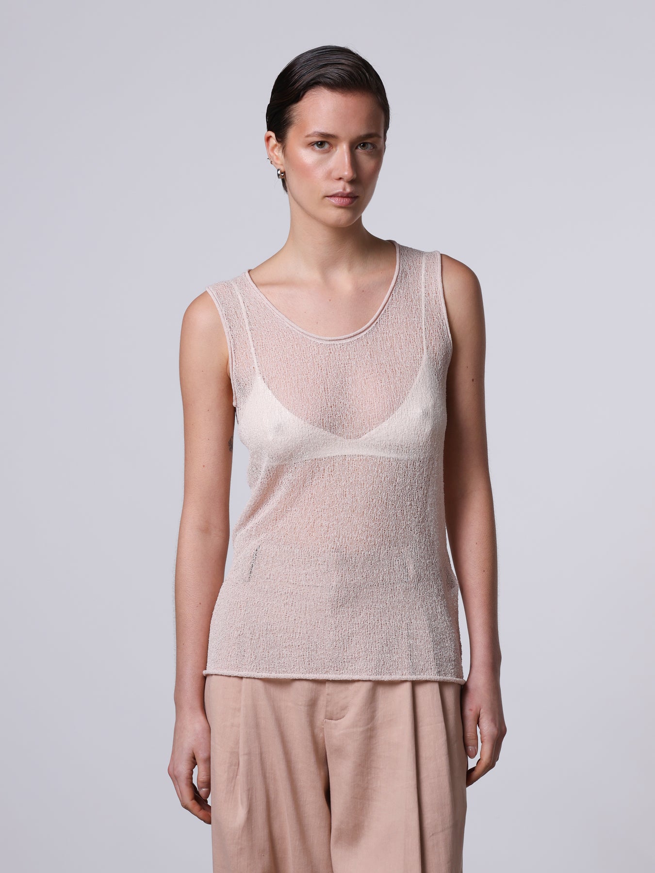 Openwork Lace-Effect top