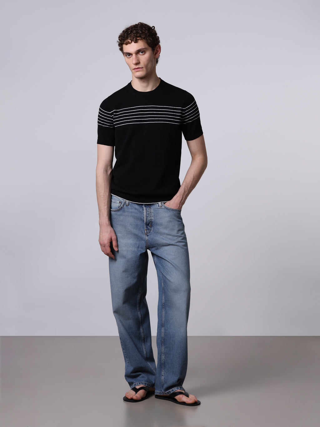 Detail stripe t-shirt