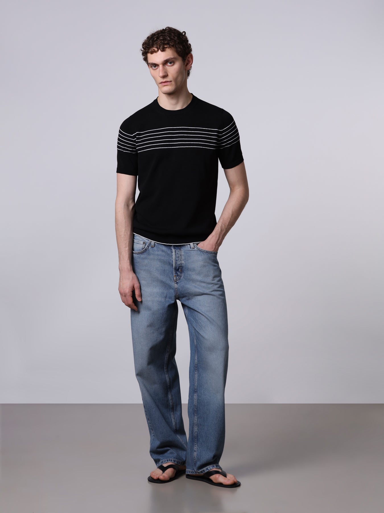 Detail stripe t-shirt