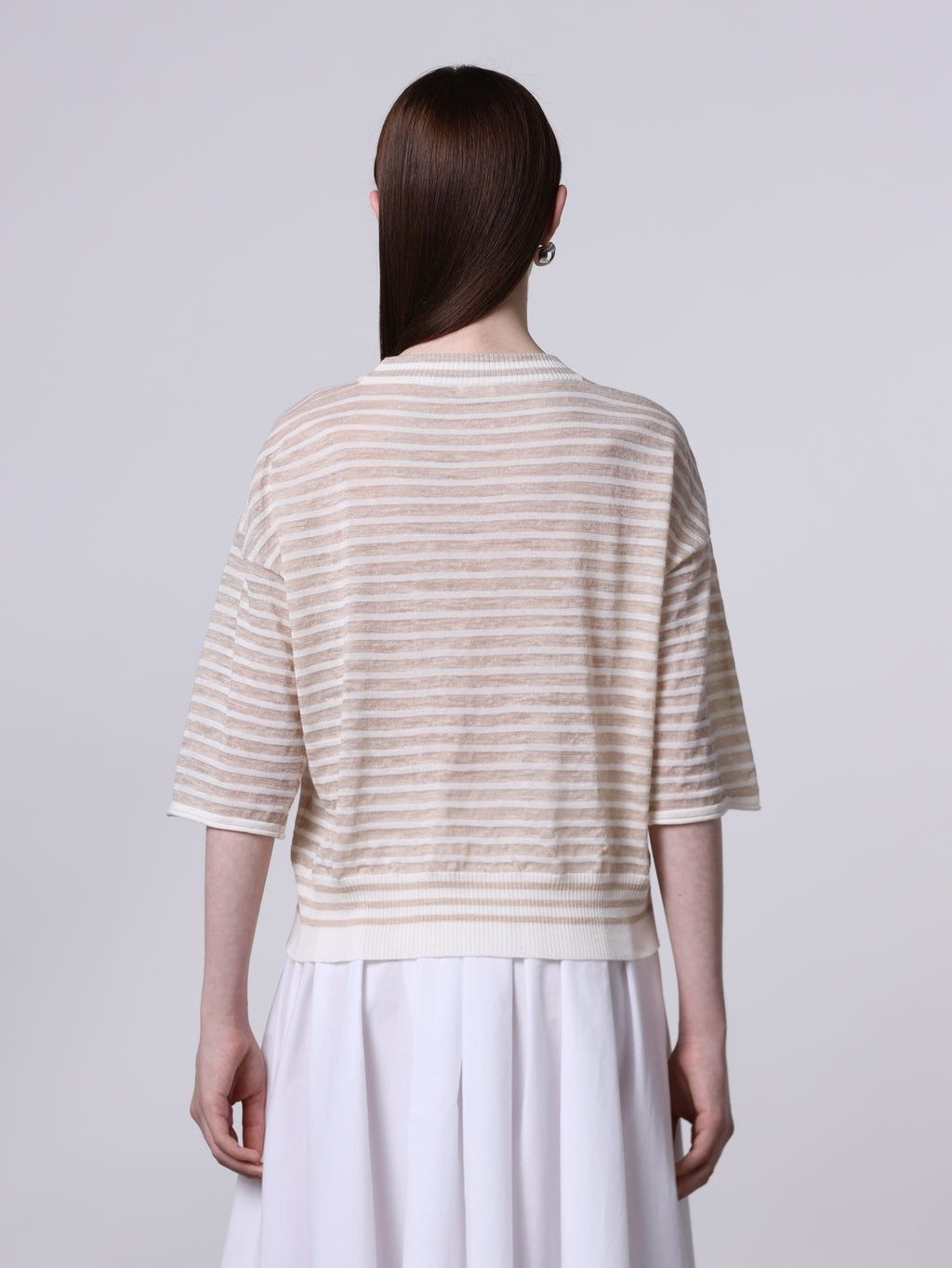 Striped linen t-shirt