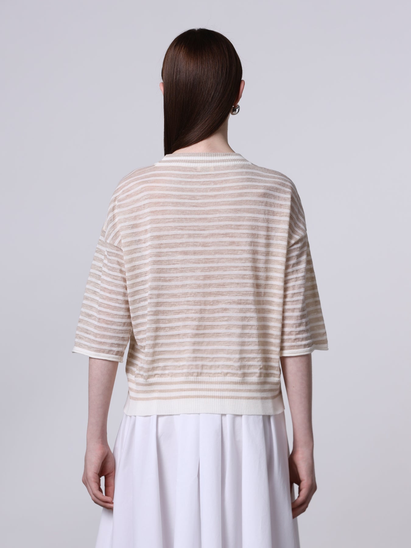 Striped linen t-shirt