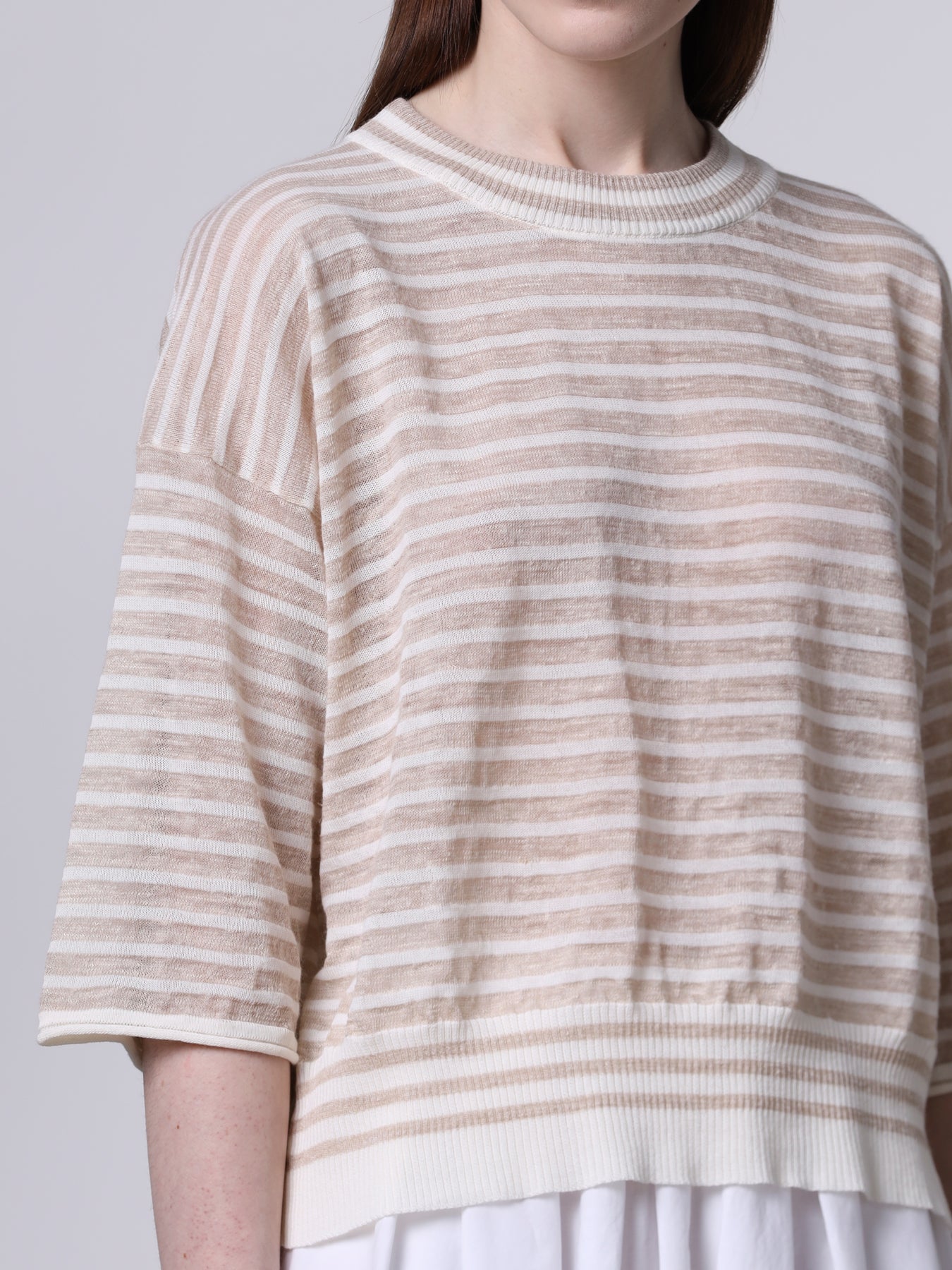 Striped linen t-shirt