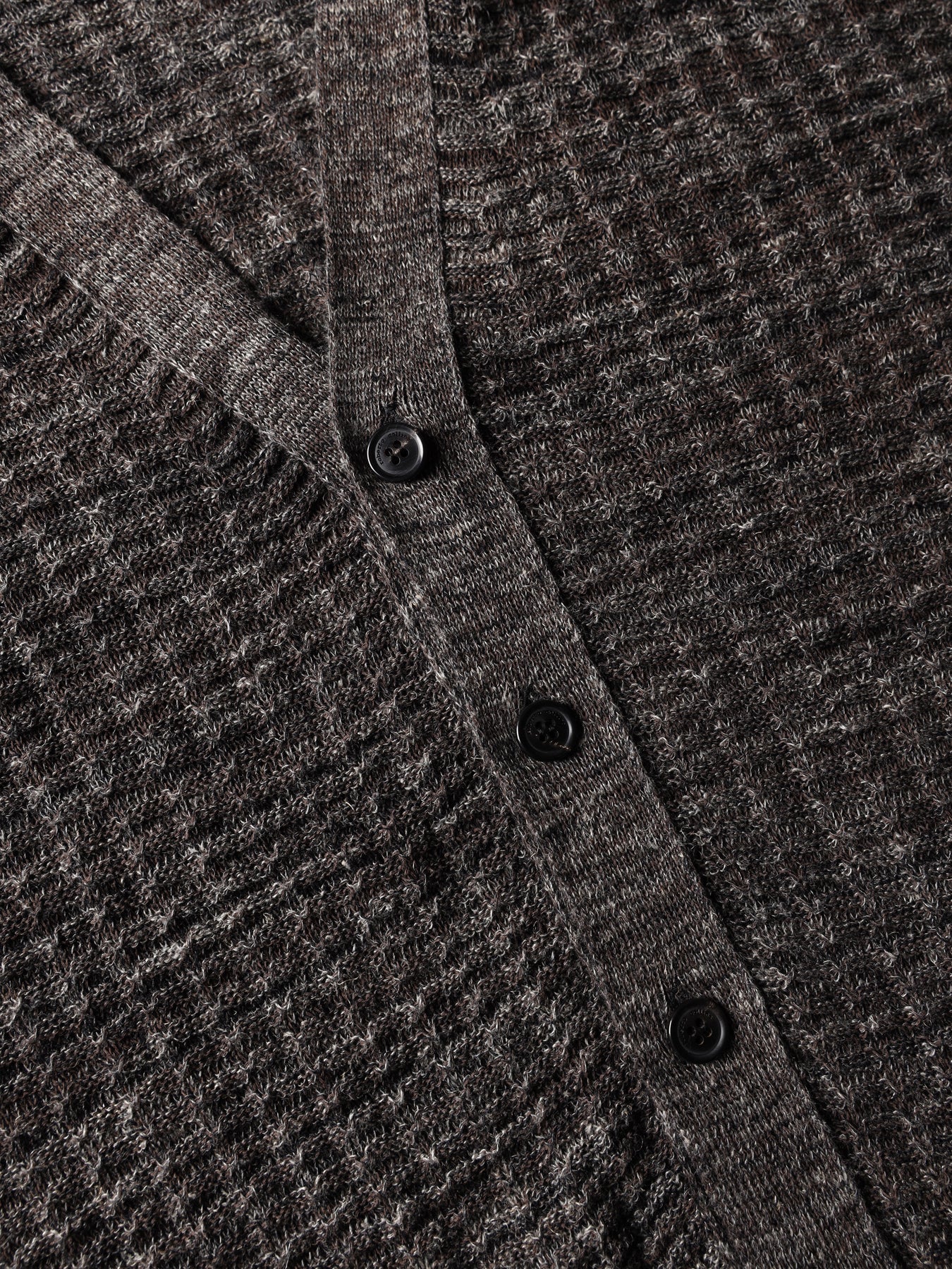 Mouliné textured-knit cardigan