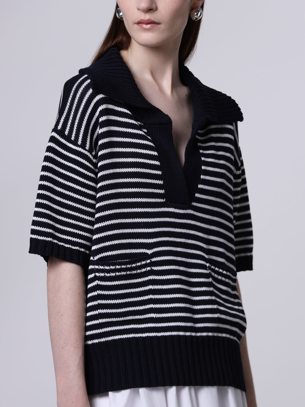 Over striped polo