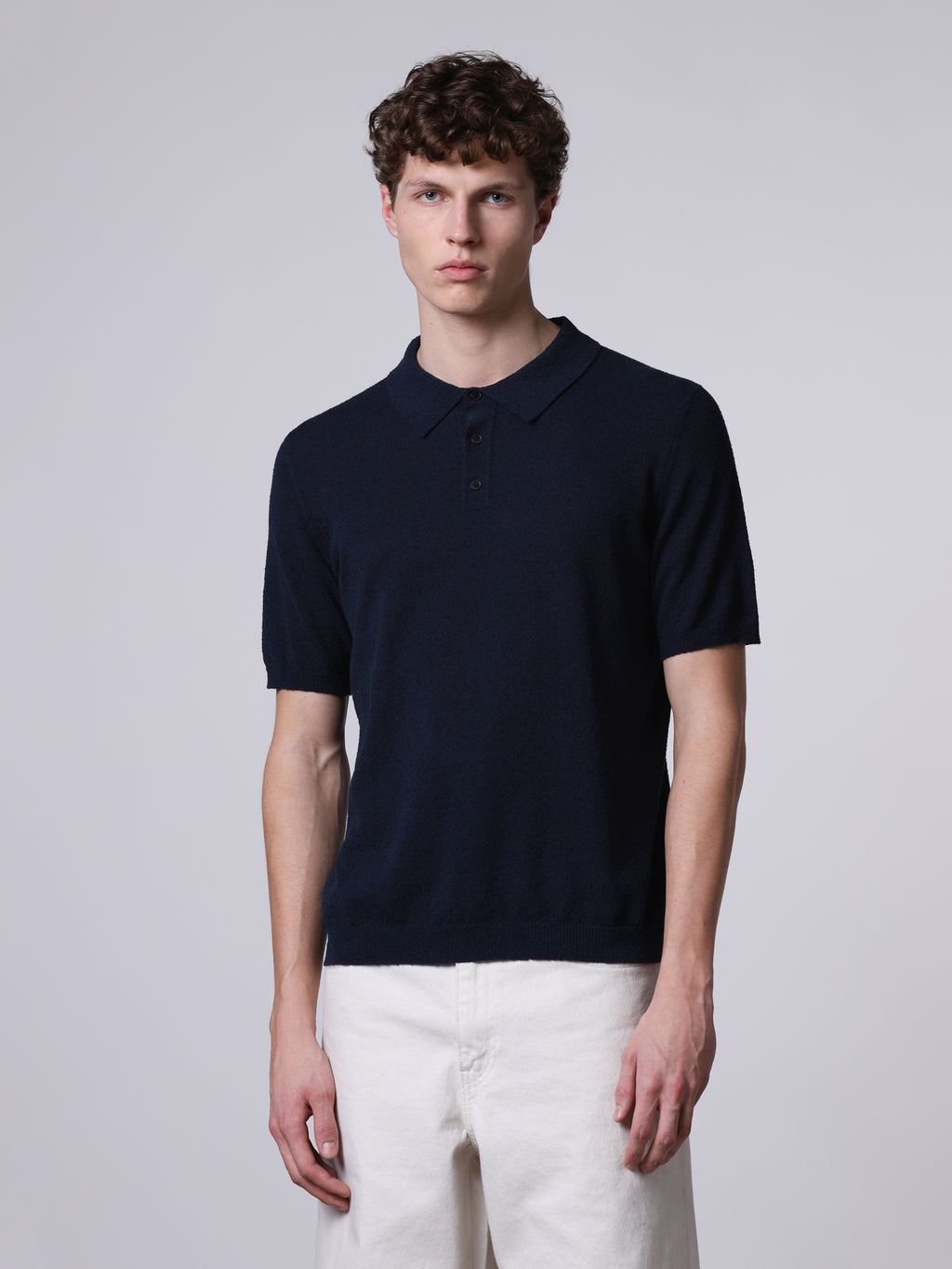 Spongy-texture t-polo