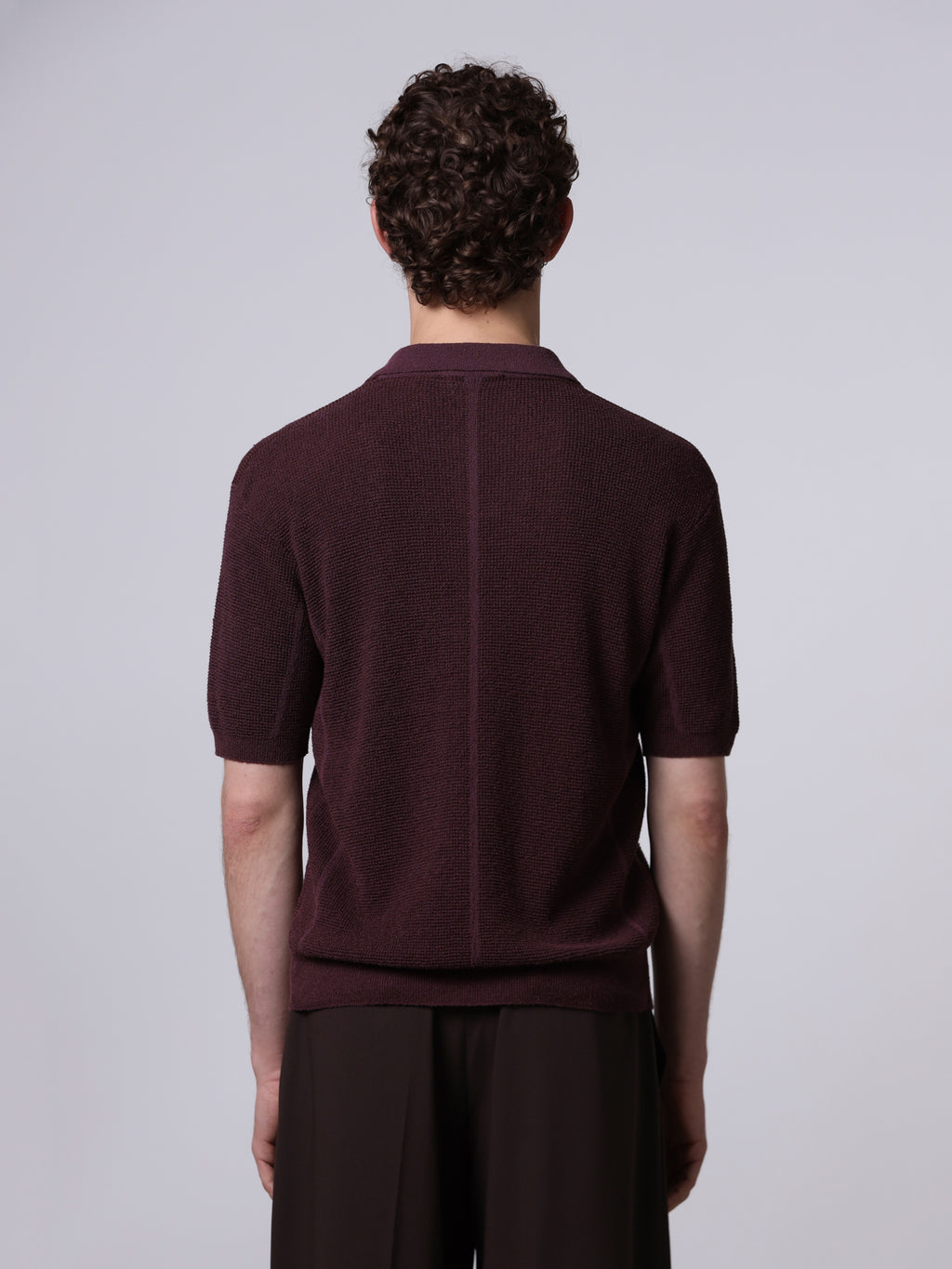 Textured knit polo
