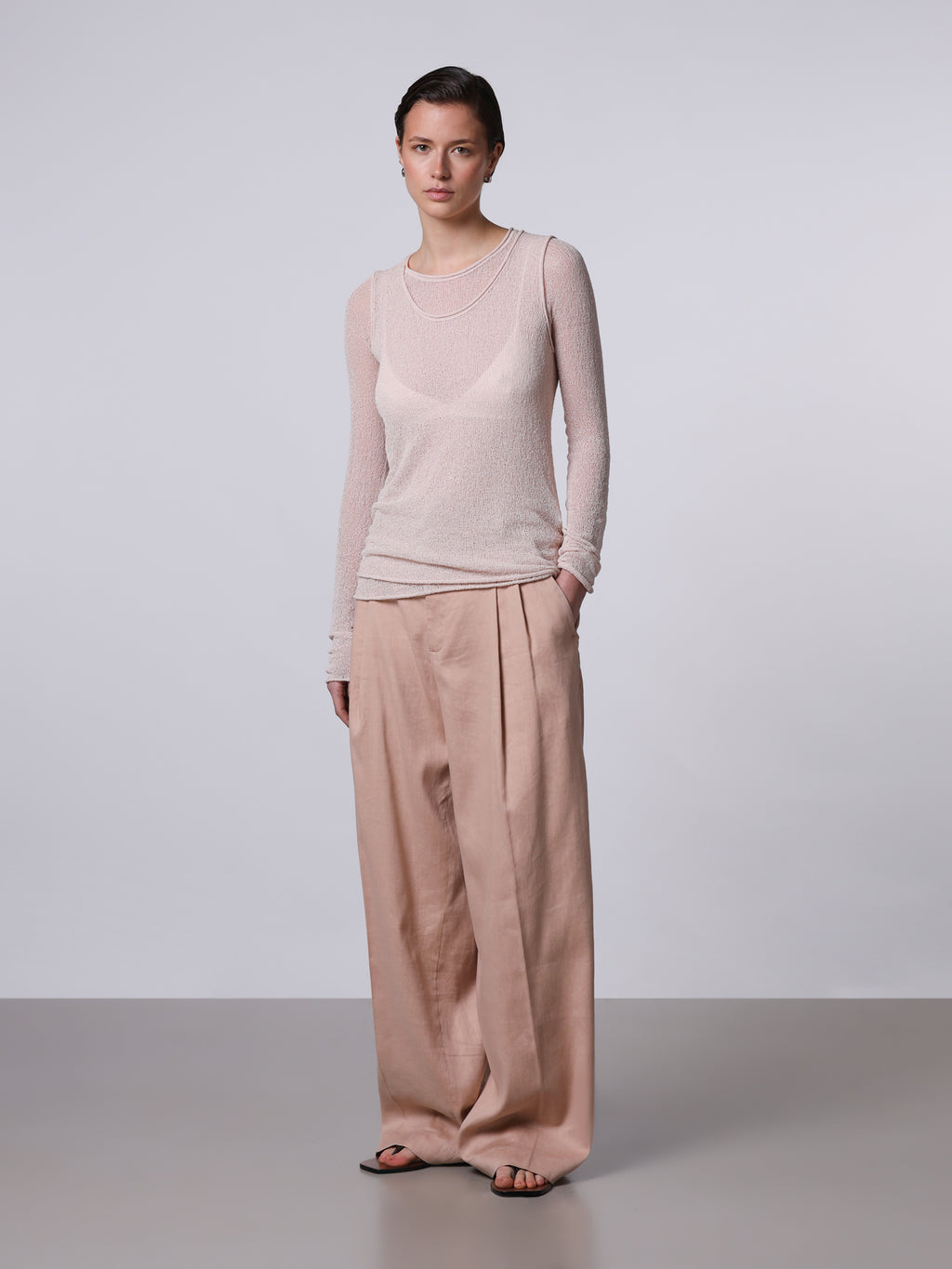 Openwork Lace-Effect top