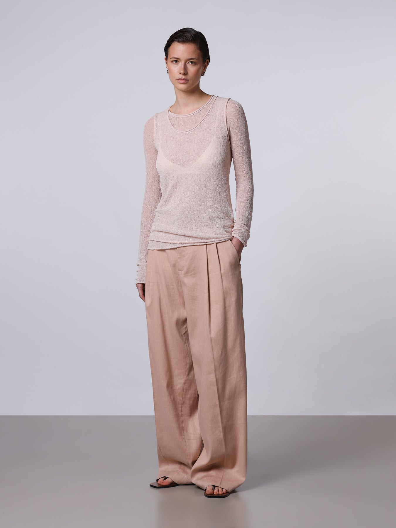 Openwork Lace-Effect top