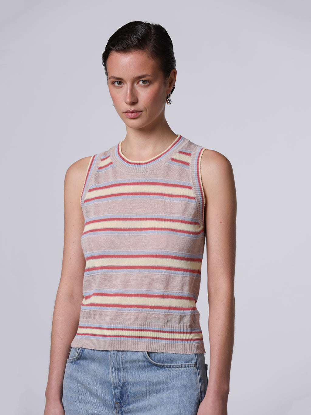 Striped knitted top