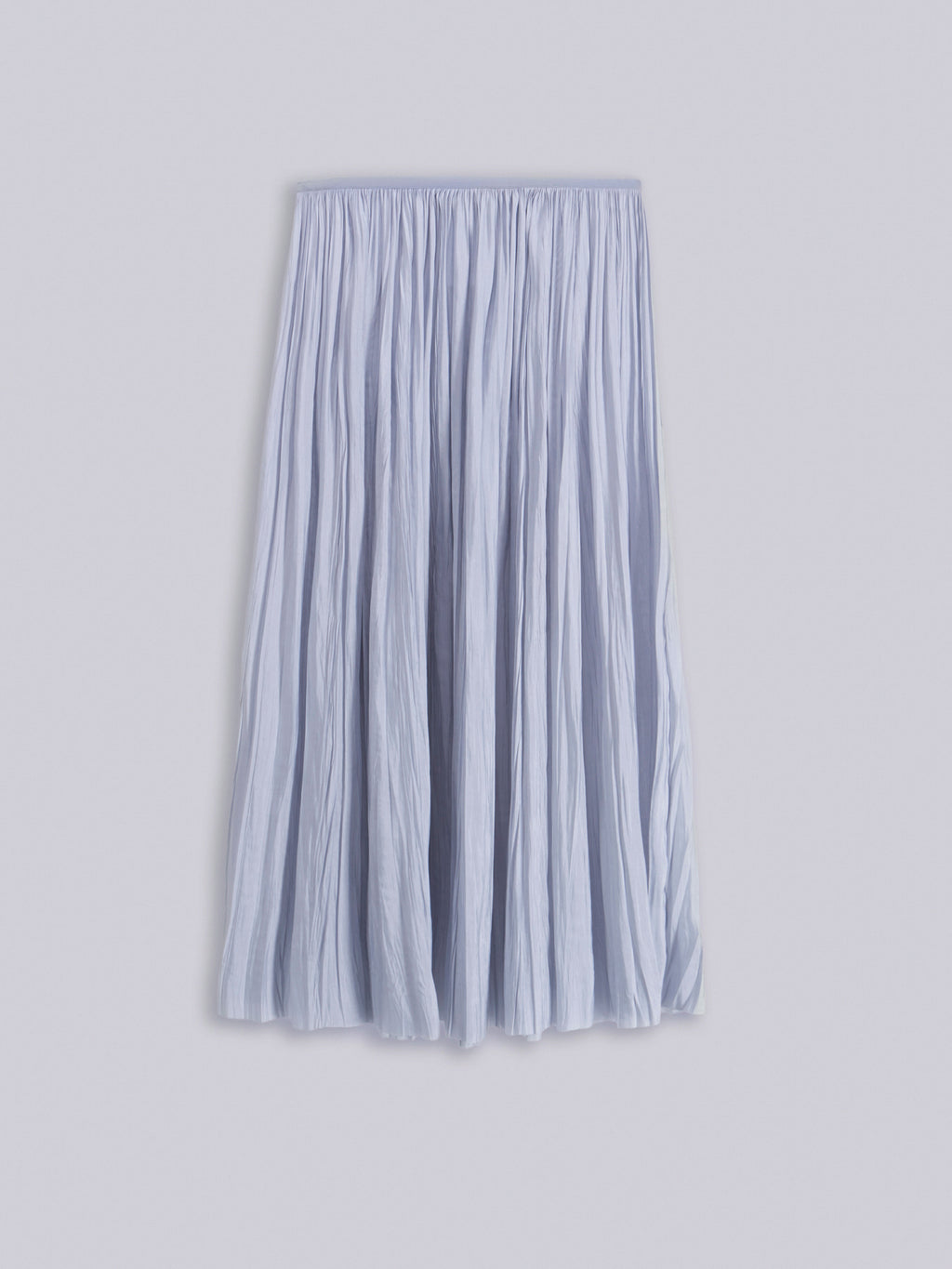 Plissé midi skirt