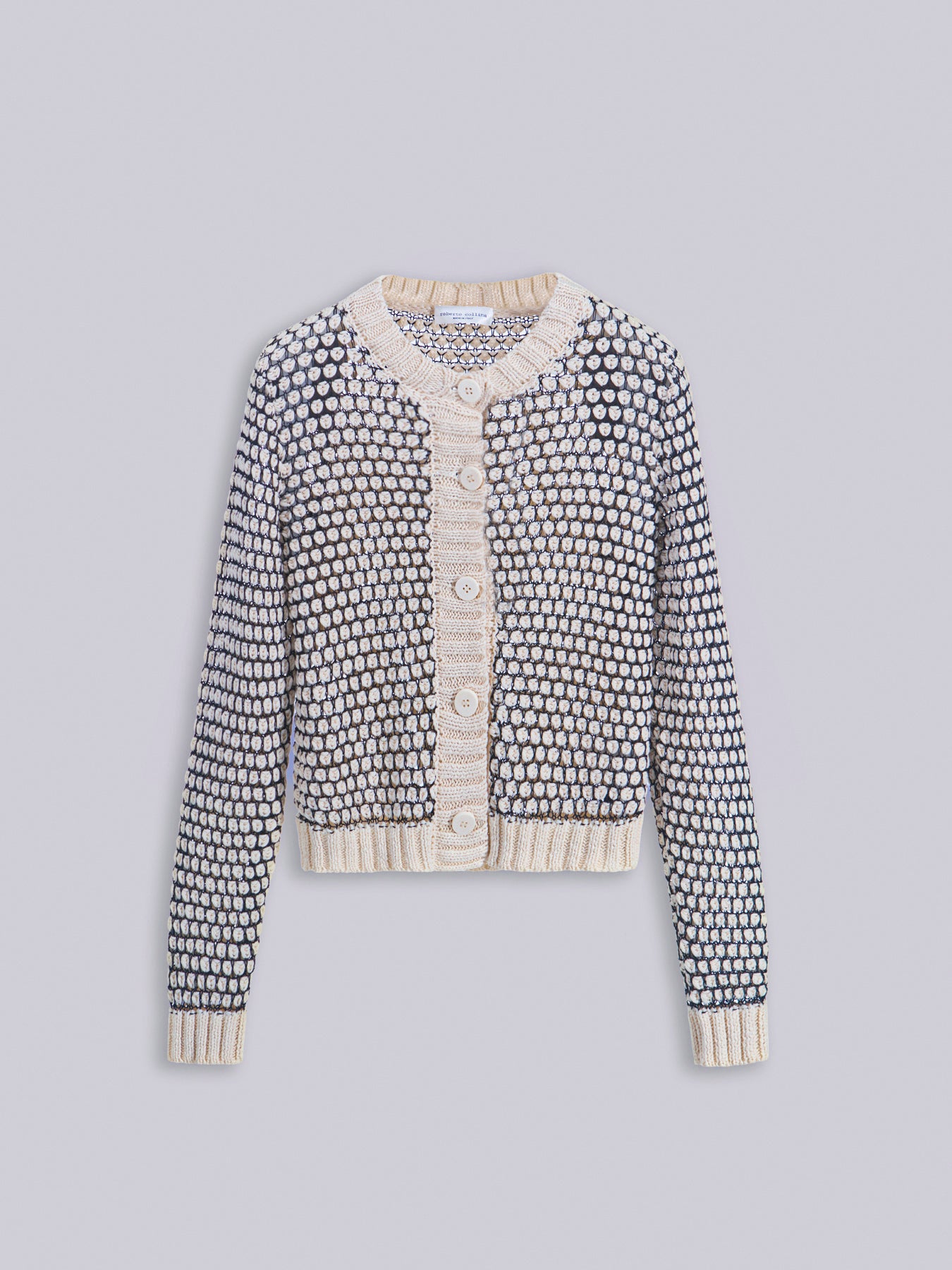 Seed stitch knit cardigan