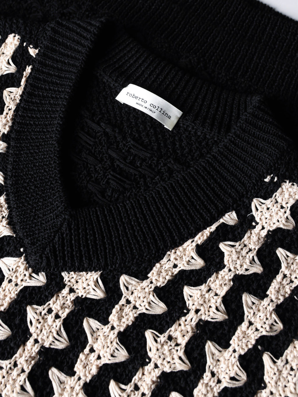 Bicolor jacquard slipover