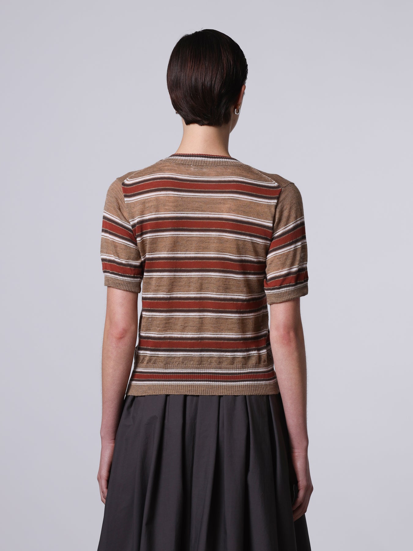 Striped knitted t-shirt