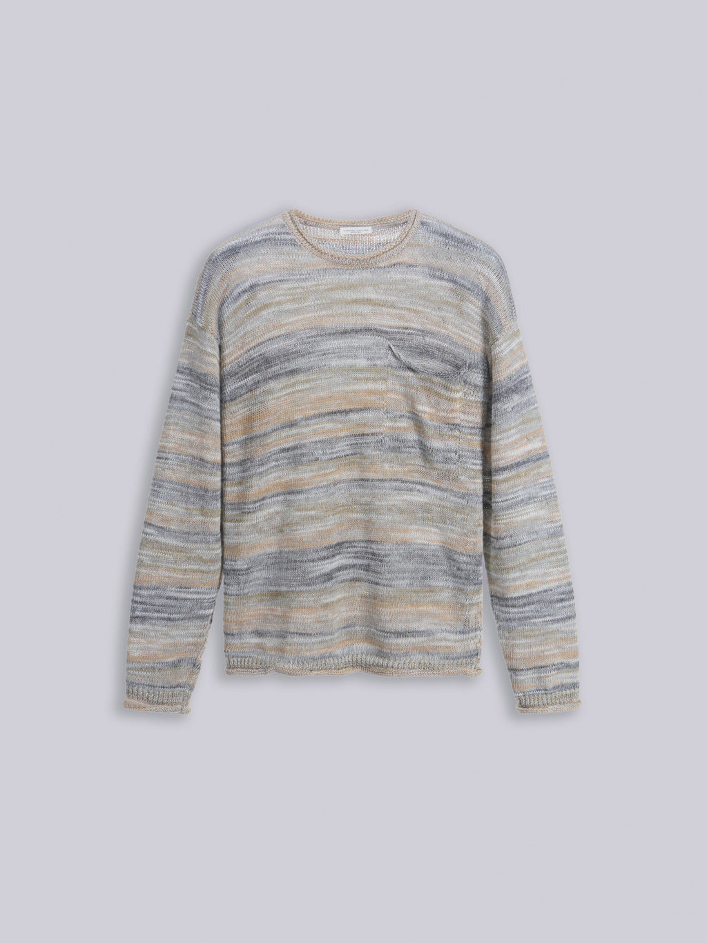 Linen sweater with pocket