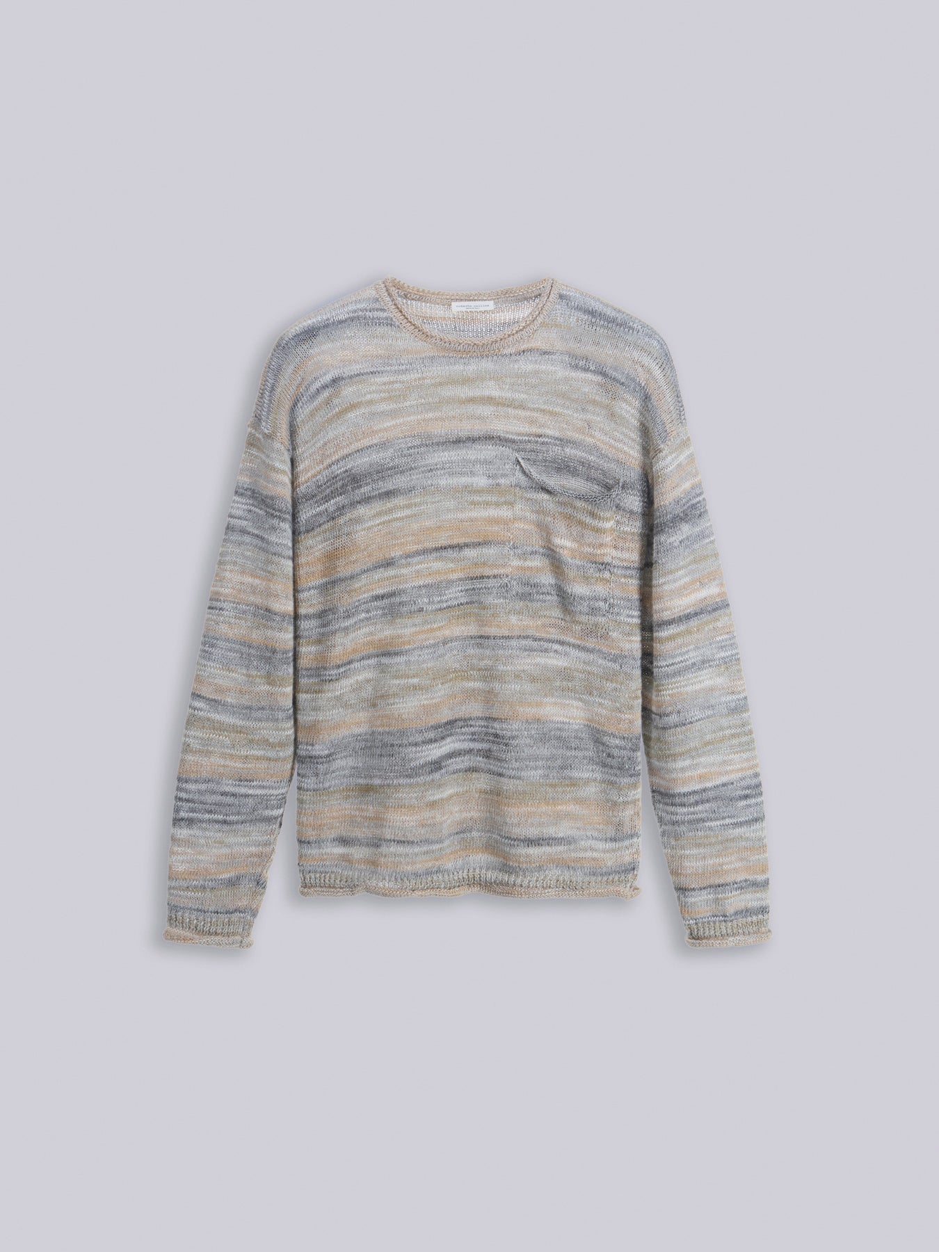 Linen sweater with pocket