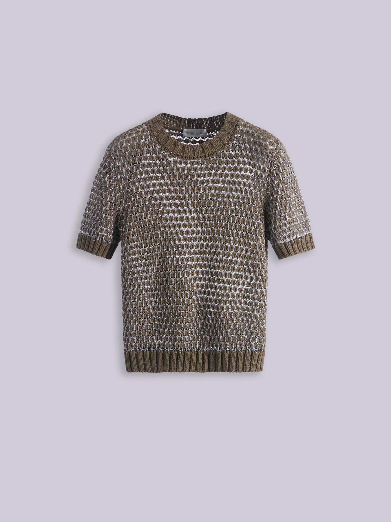 Seed stitch knit t-shirt