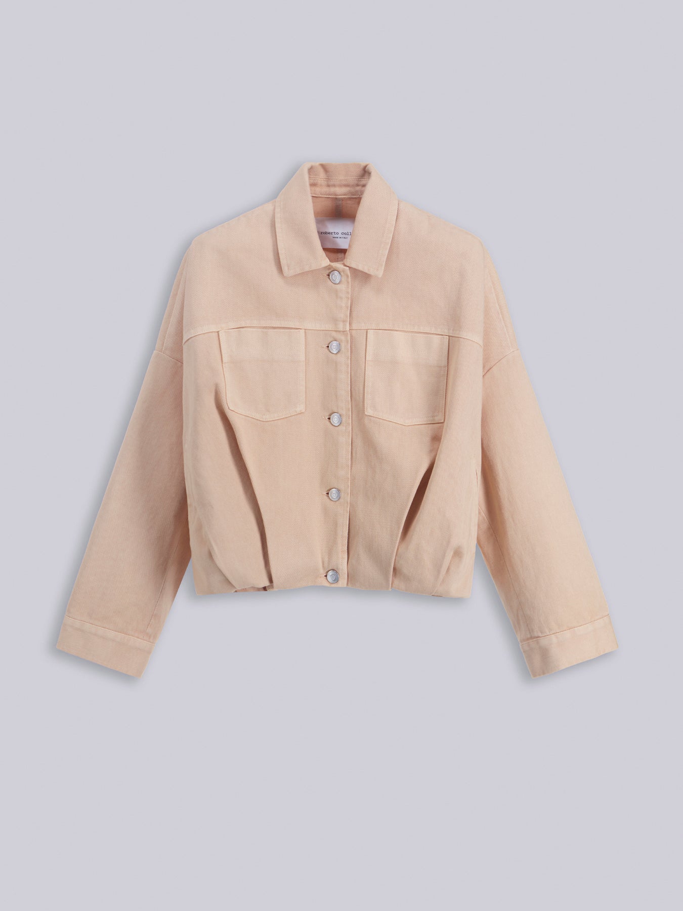 Jacket with gathered hem