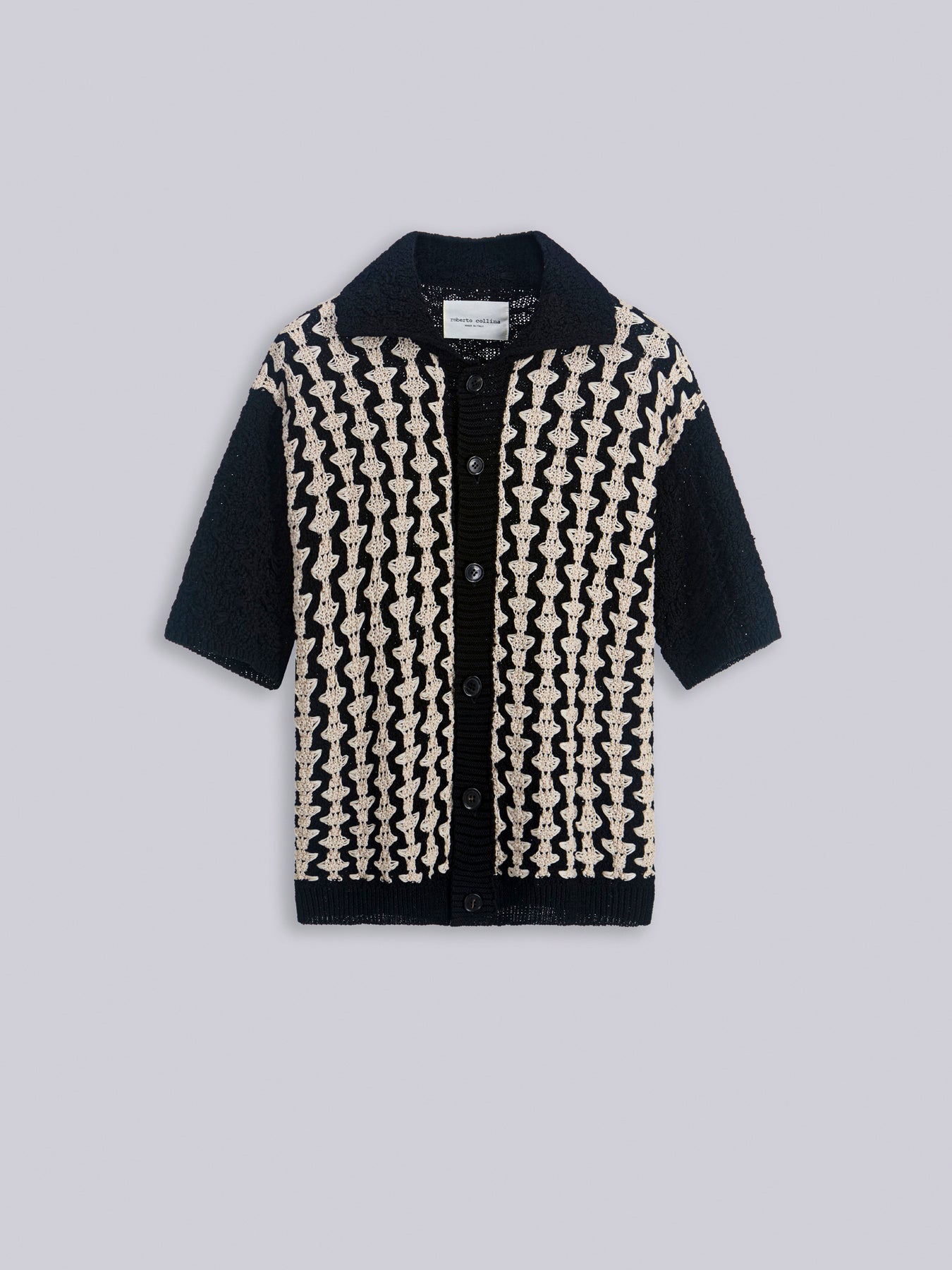 Bicolor jacquard shirt