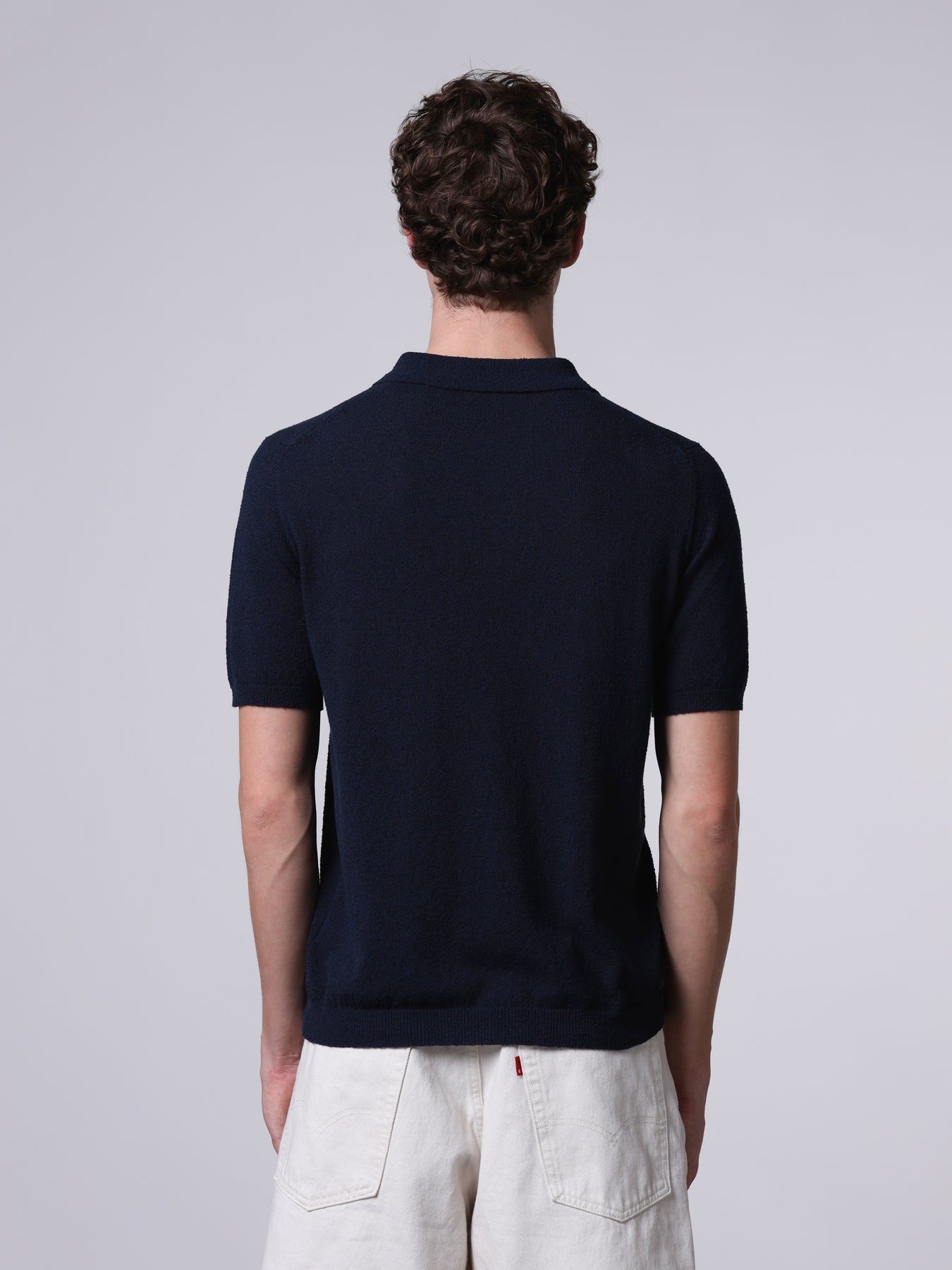 Spongy-texture t-polo