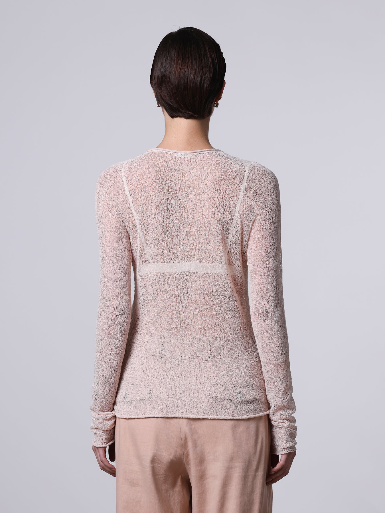 Openwork Lace-Effect sweater