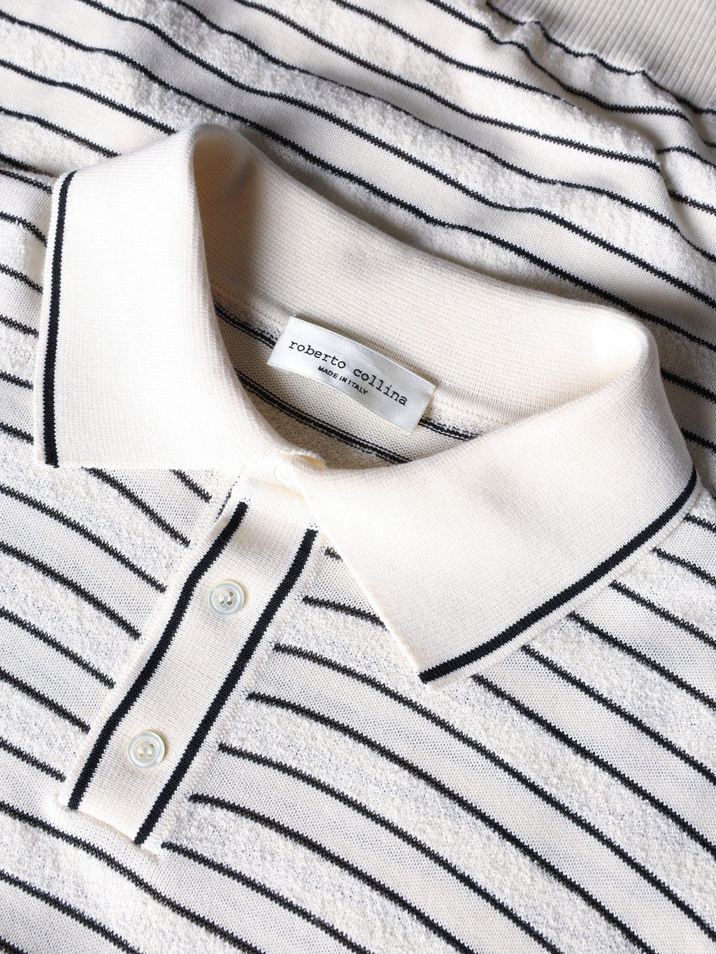 Striped cotton polo