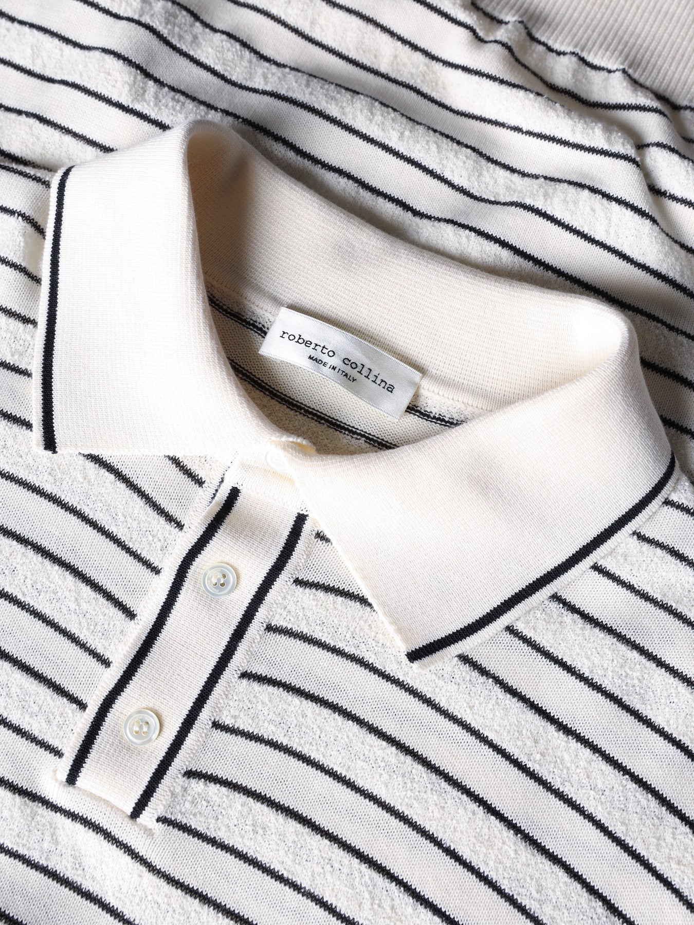 Striped cotton polo