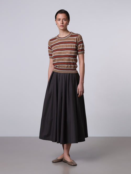 Striped knitted t-shirt