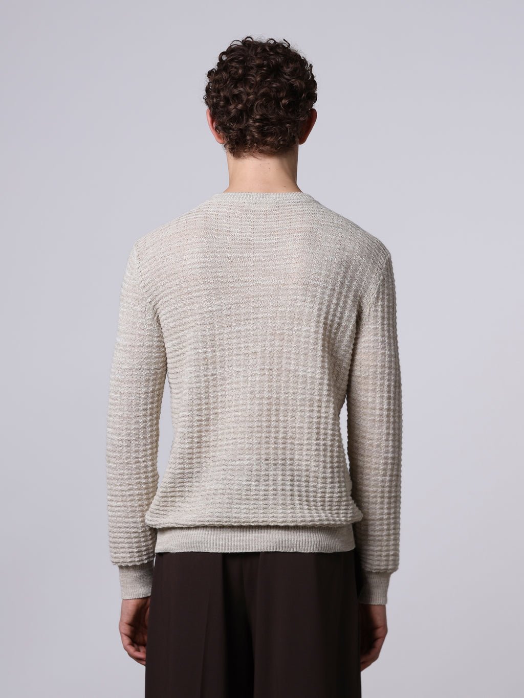 Mouliné textured-knit sweater