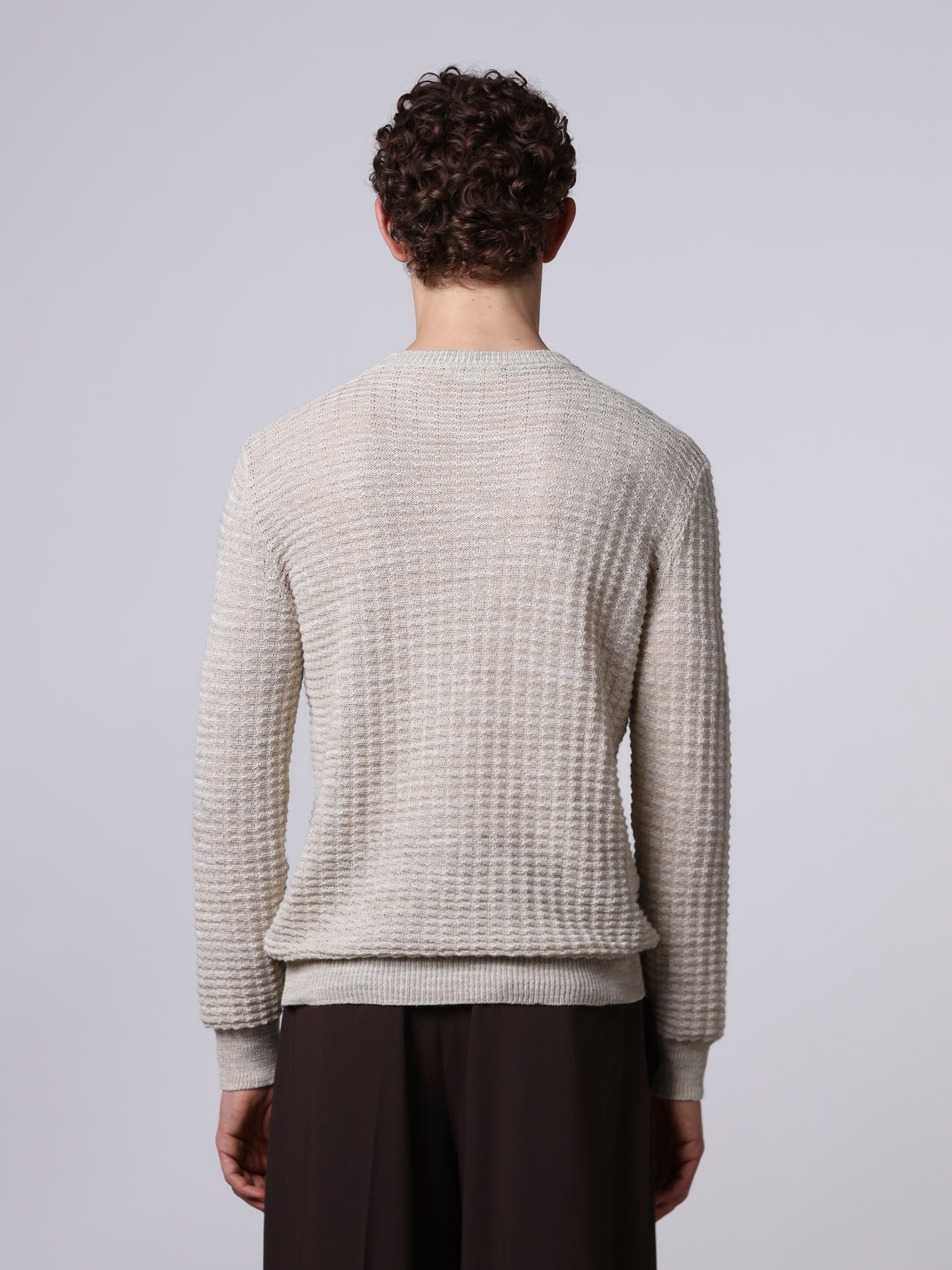 Mouliné textured-knit sweater