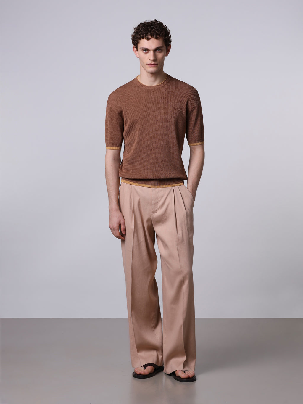 Textured knit t-shirt