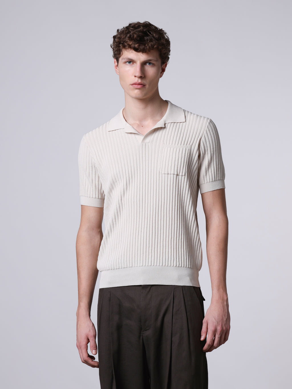 Ribbed polo