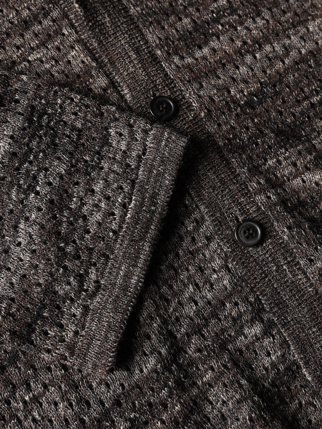 Mouliné textured-knit shirt