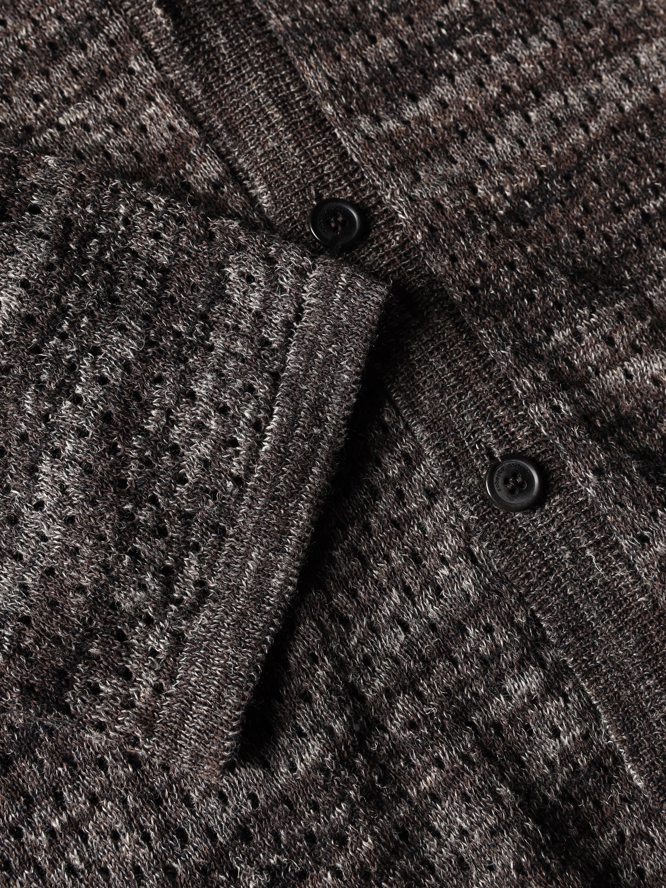 Mouliné textured-knit shirt