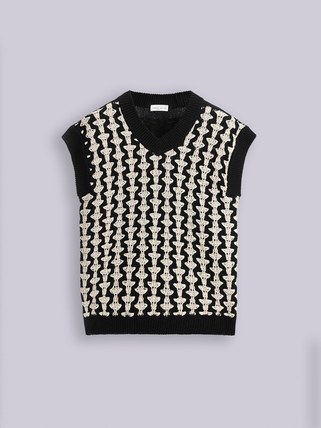 Bicolor jacquard slipover