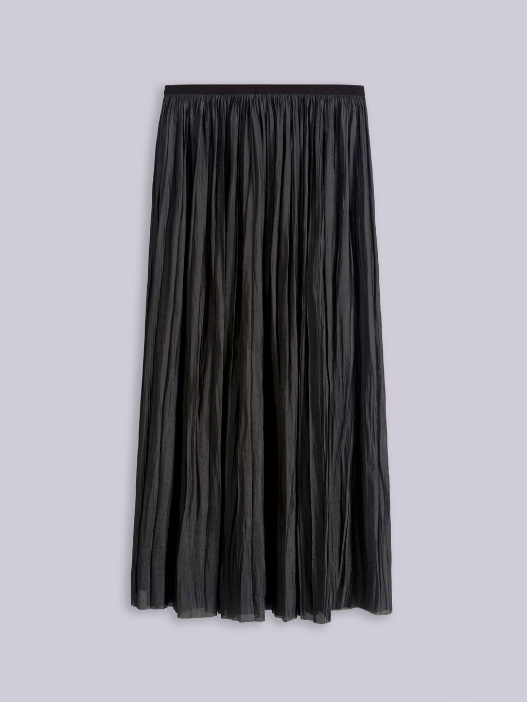 Plissé midi skirt