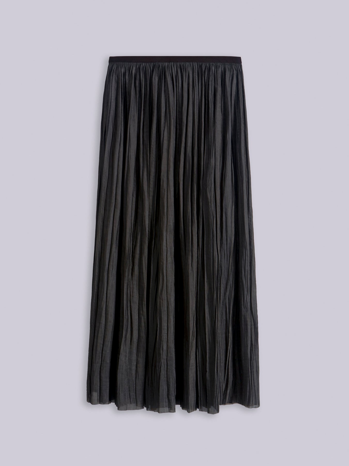 Plissé midi skirt